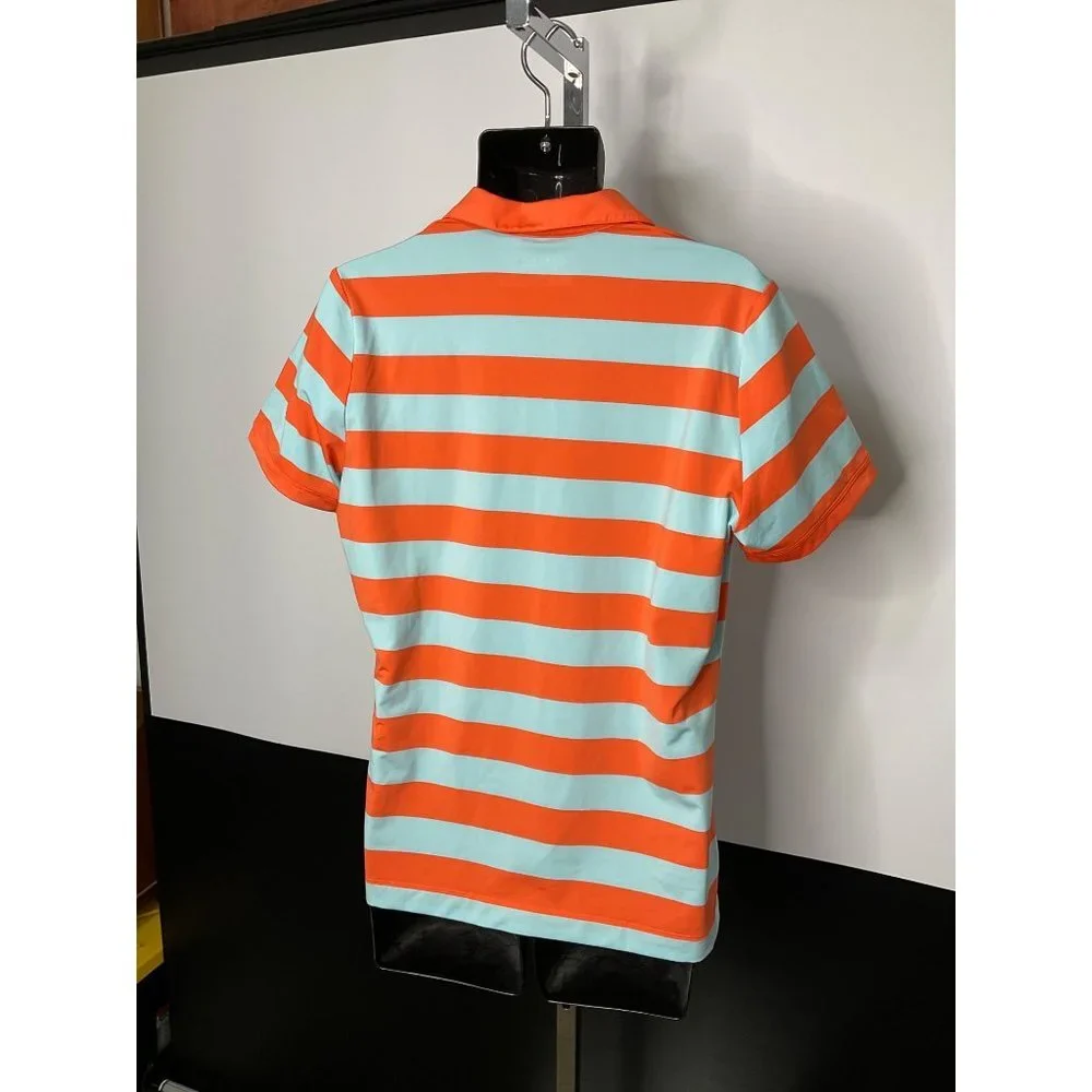 XL Nike Golf Tour Performance Polo Shirt Orange Blue Mens_4